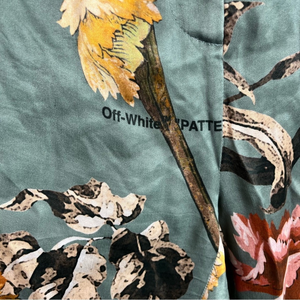 Off-White c/o Virgil Abloh Floral Wide Leg Palazzo Pants Size 44 - Picture 8 of 16